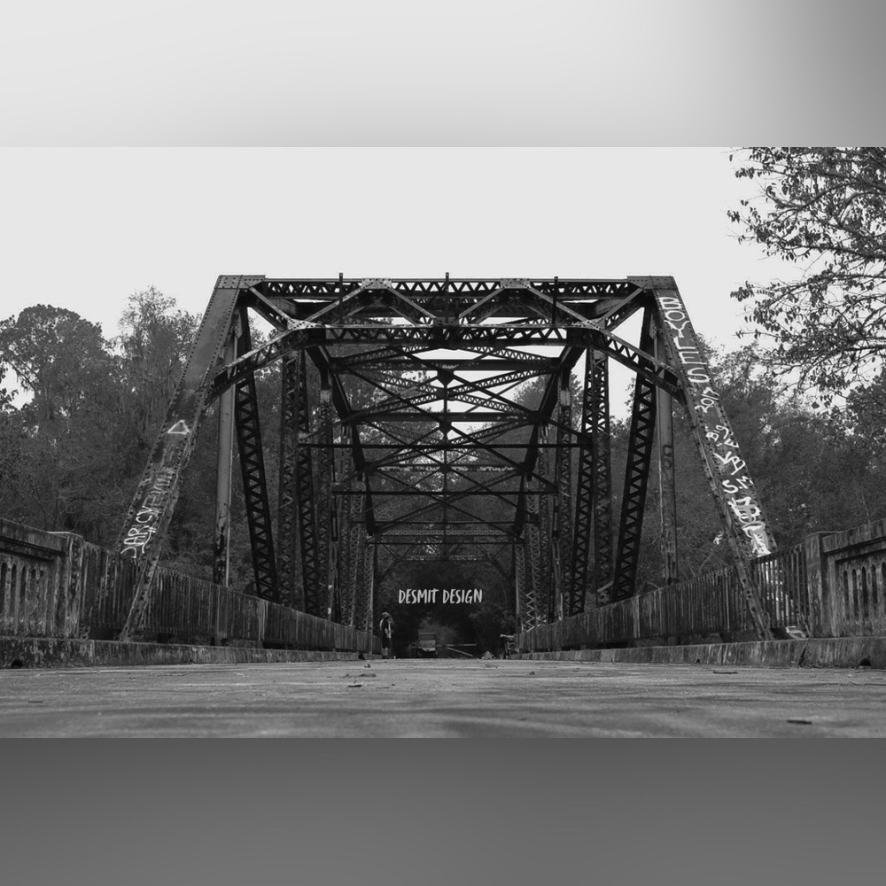 “Suwannee Bridge” 🖤  4” x 6” Framed Original Print by deSmit Design